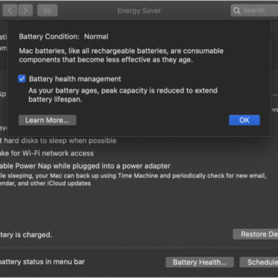 Come gestire lo stato della batteria su macOS Catalina