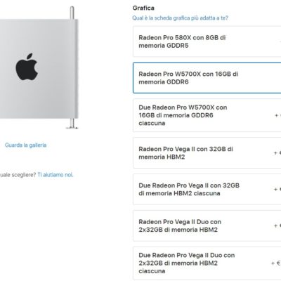 Mac Pro ora configurabile con GPU AMD Radeon Pro W5700X