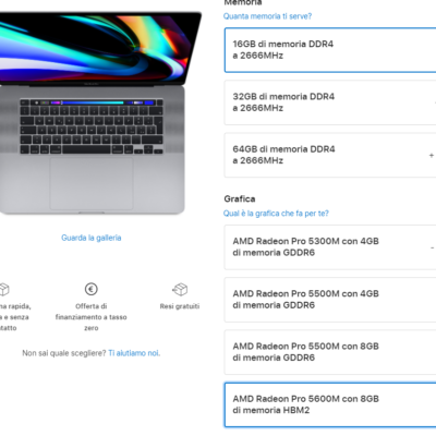 Nuova GPU di fascia alta per MacBook Pro 16 e kit SSD per Mac Pro