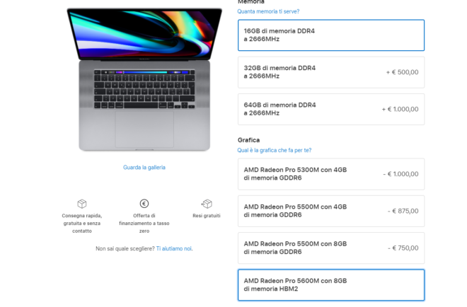 La nuova GPU AMD 5600M su MacBook Pro 16 mostra i muscoli nei primi test