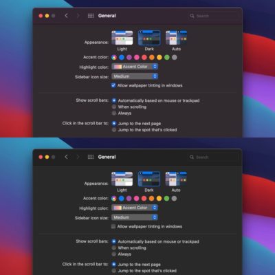 macOS 11 Big Sur aggiunge miglioramenti alla Dark Mode