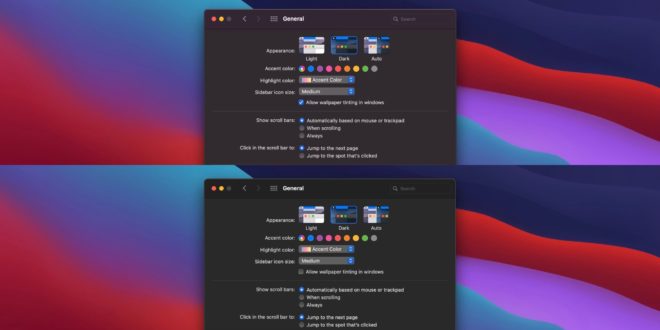 macOS 11 Big Sur aggiunge miglioramenti alla Dark Mode