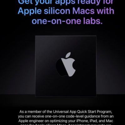 Apple invita gli sviluppatori a sessioni con specialisti Apple Silicon