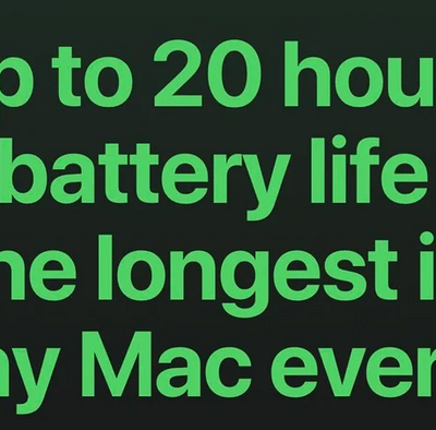 Apple M1, autonomia ai massimi livelli