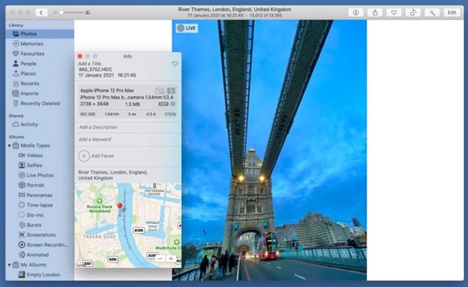Apple Foto ha un bug di geotagging quando inseriamo latitudine e longitudine nelle immagini