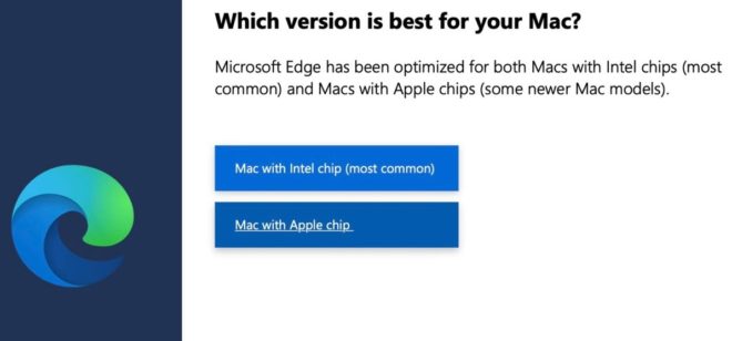 Microsoft Edge supporta ufficialmente i Mac M1