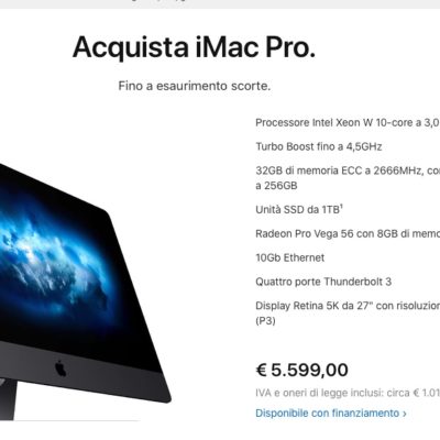 iMac Pro “fino a esaurimento scorte”, in arrivo il nuovo modello?