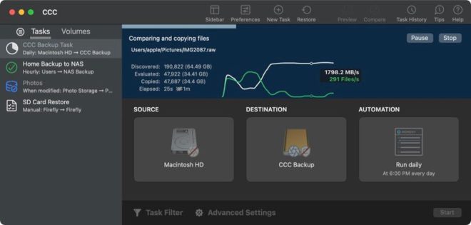 Carbon Copy Cloner per Mac si rinnova con backup più veloci e altre funzioni