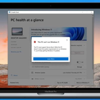 Windows 11 non sarà supportato dai Mac Intel