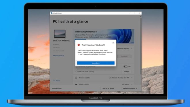 Windows 11 non sarà supportato dai Mac Intel