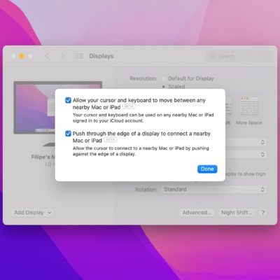 “Controllo universale” ora etichettato come “beta” su macOS Monterey