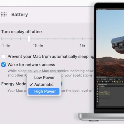 La modalità ad alta potenza migliora le prestazioni della GPU su MacBook Pro 16 con chip M1 Max