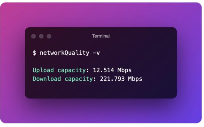 Il Mac integra un tool per misurare la velocità della connessione internet