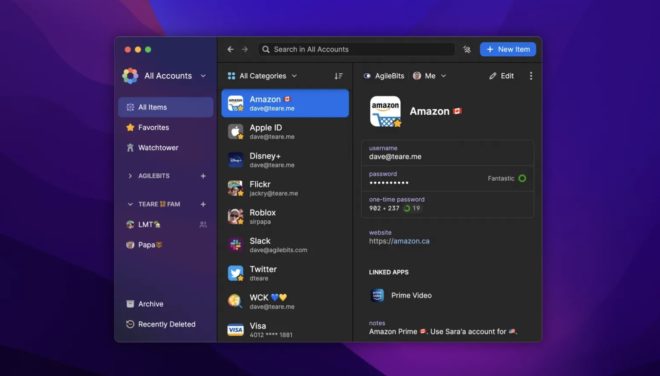 1Password 8 è disponibile per macOS con tante novità