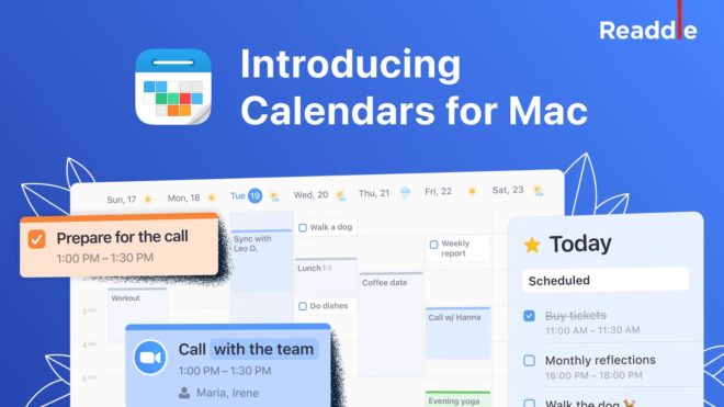 L’app Calendars di Readdle arriva anche su Mac