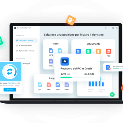 File persi o cancellati? Wondershare Recoverit ti aiuta a ritrovarli