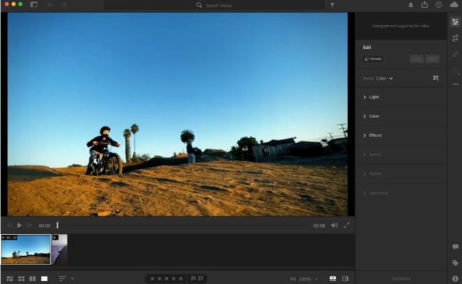 Adobe Lightroom introduce la possibilità di modificare i video