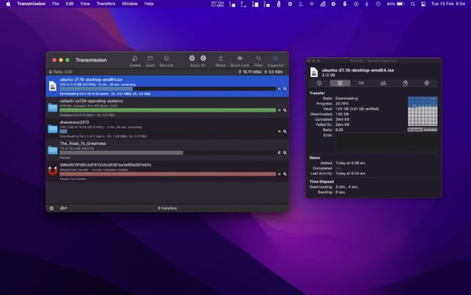 Il client BitTorrent Transmission si rinnova con supporto ai Mac Apple Silicon