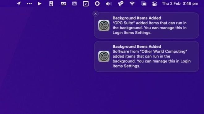 Come risolvere il bug della notifica “elementi in background aggiunti” su macOS Ventura