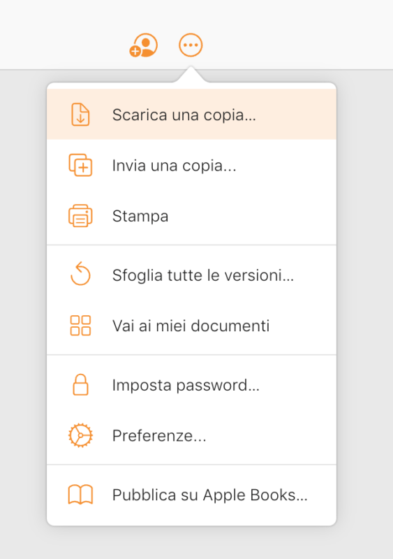esportare file pages in docx per word tramite icloud