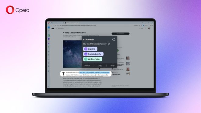 Anche Opera lancia la sua IA e integra ChatGPT