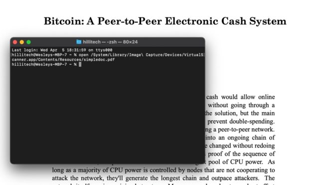 Il whitepaper di Bitcoin è nascosto in macOS