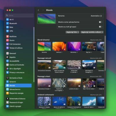 Tanti nuovi sfondi video e screensaver nell’ultima beta di macOS Sonoma