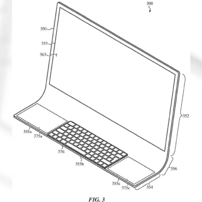 Nuovo brevetto Apple mostra come potrebbe apparire un iMac pieghevole