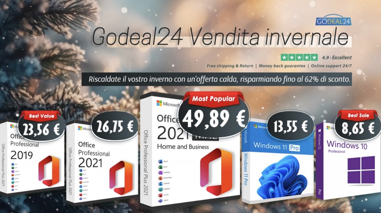 Licenza Windows 11 per soli 19€, Windows 10 a 13€, Office e molto altro