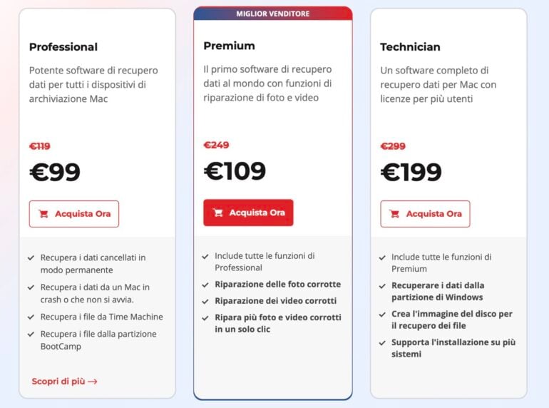 Prezzi Stellar Data Recovery