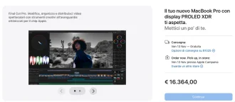 Il nuovo MacBook Pro Touch arriva a 16.364 euro